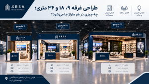 طراحی غرفه نمایشگاهی در متراژهای ۹، ۱۸ و ۳۶ مترمربع